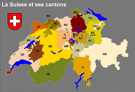 la Suisse en cantons